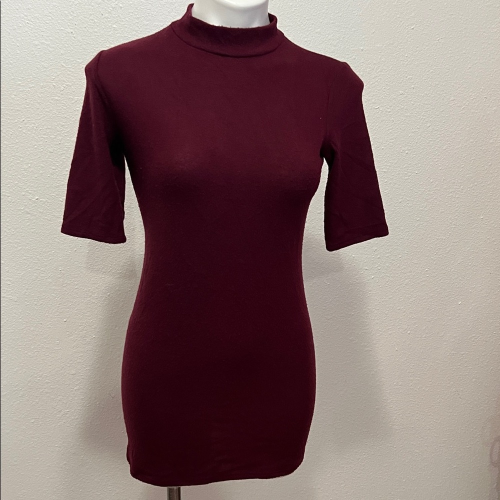 Hello Miz Maroon Pullover Sweater Sz S
